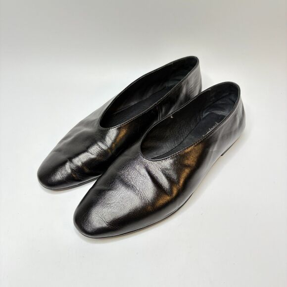 JEFFREY CAMPBELL Black Ballet Flats Stylish Modern Look Womens Size 8.5 - Picture 2 of 9